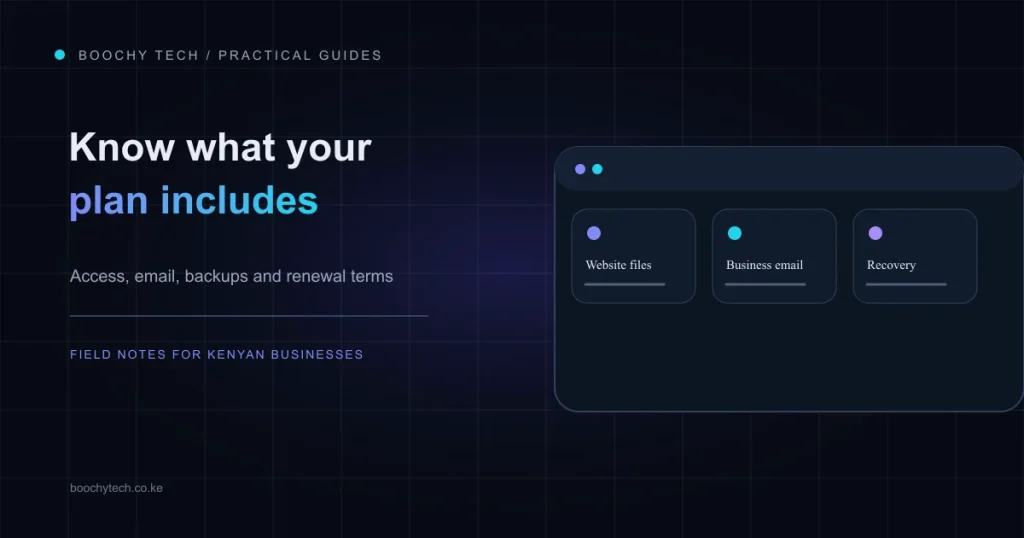 What a hosting plan should cover