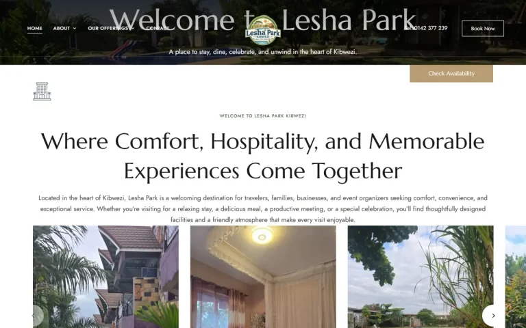 Lesha Park website screenshot