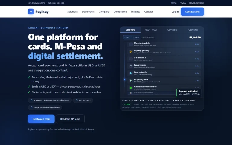 Payixay website screenshot
